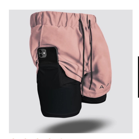 Apex 3.0 Mens Training Shorts XL Pink & Black Phone Pockets Running Exercise - Picture 2 of 6